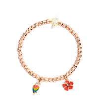 Charm Dodo DoDo Nature in Oro rosa DMC5009_PARRO_EMX9R - DMC5009_PARRO_EMX9R